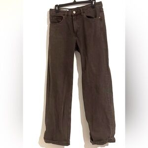 ZARA Size 4 Brown Indie Women’s Semi-Wide Leg Jeans